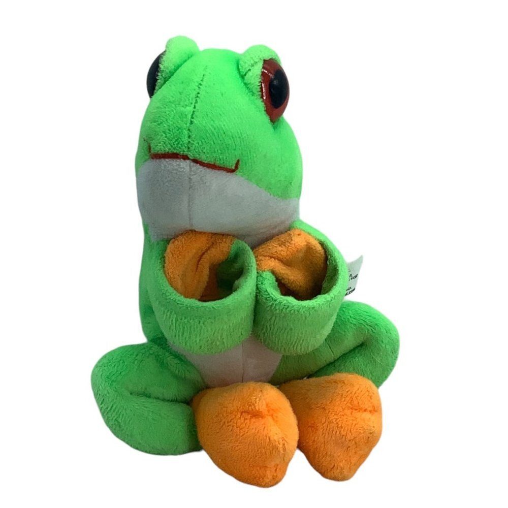 Wild Republic Huggers Red-eyed Tree Frog Stuffed Animal 6" x 8" Snap Bracelet